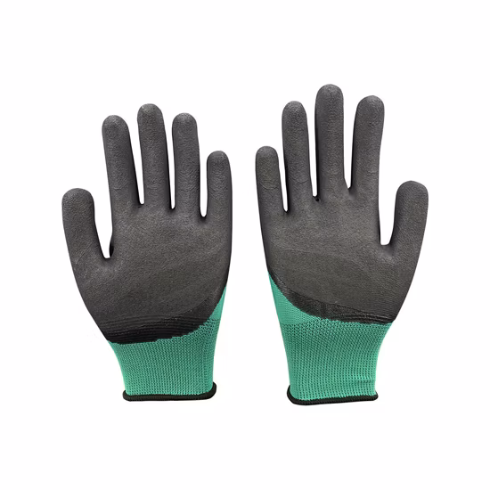 13G Anti Cut Level 5 Gray PU Coated Hppe Cut Resistant Safety Work Gloves